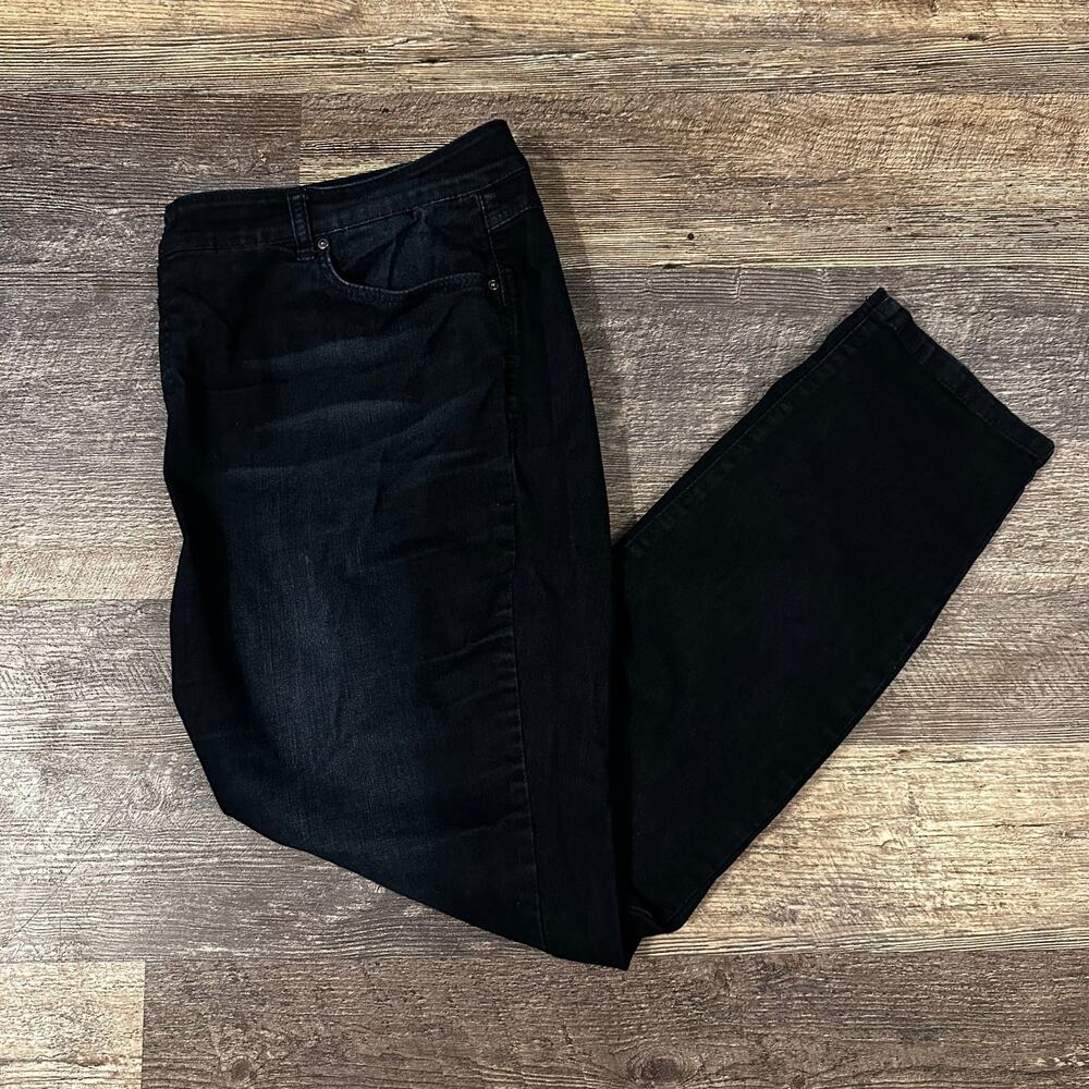 INC International Concepts Women's Black Solid Stretch Denim Skinny Leg Jeans